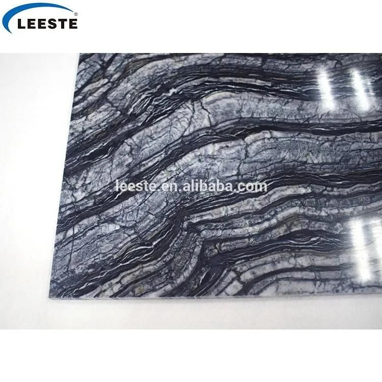 Cheap Polished Black Serpeggiante Ancient Wood Grain Marble Slab