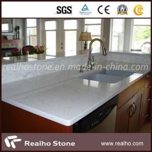 White Grey Veins Quartz Artificial Stone Countertop