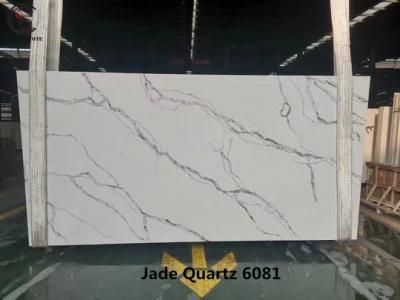 Artificial Jade Quartz 6081 Stone Slab Used for Home Decoration with High Quality