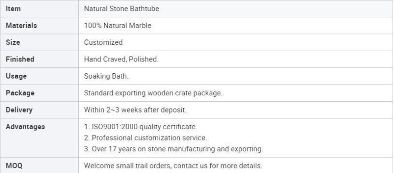 Well Polished Natural Stone Soaking Bathtub Golden Line Cream Marble