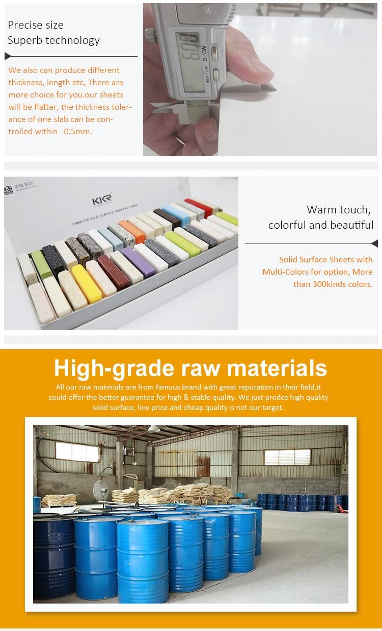 Building Material 12mm Textured Pattern Acrylic Solid Surface Sheet