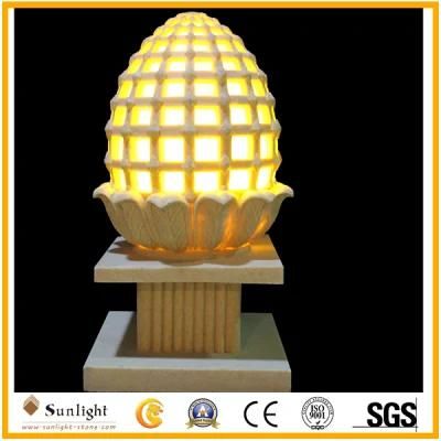 Hot Sale Waterproof Lantern Sandstone Polyresin Statue for Decoration