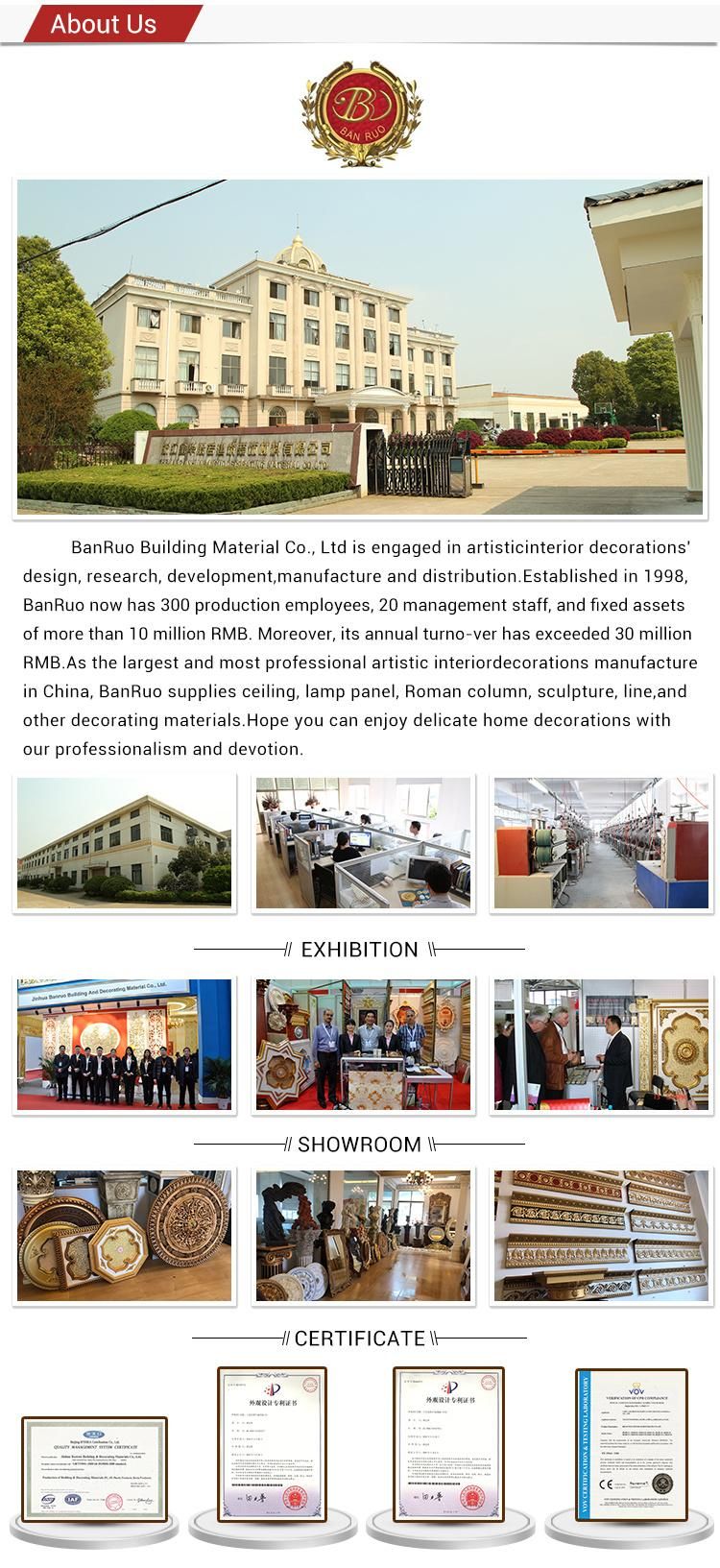 Banruo Factory Price Luxury PU Roman Column Design for Indoor