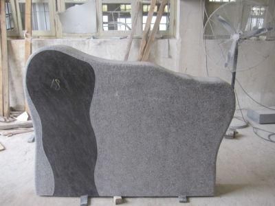 Vizag Blue, Aurora Granite Monument/Tombstone with Sculpture