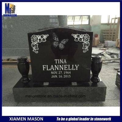 China Black Granite Upright Headstones for Wholesale