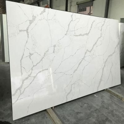 New Design Artificial Marble Look Calacatta Quartz Slab with Good Price for Kitchen Benchtop