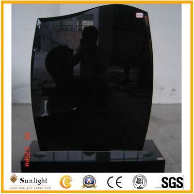 Cheap Black Granite Upright Cemetery Antique Headstones Wholesale for Graves