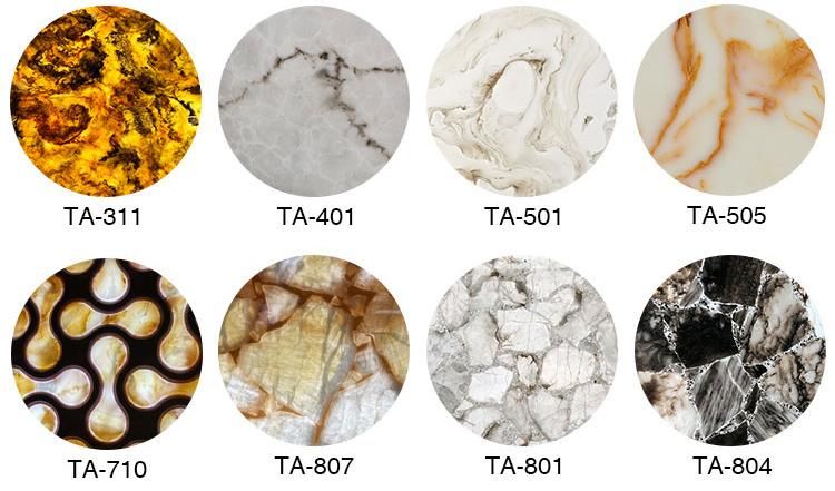 Fancy Whole White Translucent Artificial Alabaster Stone Sheets for Wall Panel
