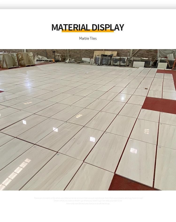 Own Quarry White Wood Natural Marble Tile Twii Polishing Finished Cut to Size Marble Stone Slabs for Project Deco Marble Tiles