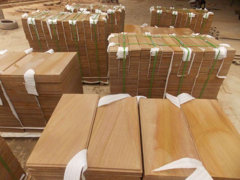 Nature Stone Light Yellow Sandstone for Paving