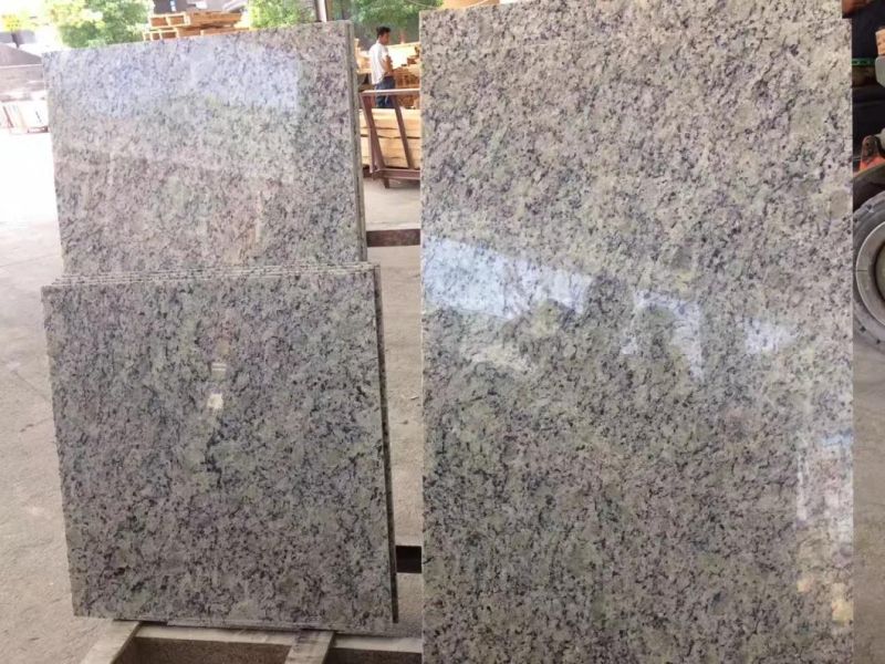 White Polished Granite for Building Walls and Bathroom Shower Tops