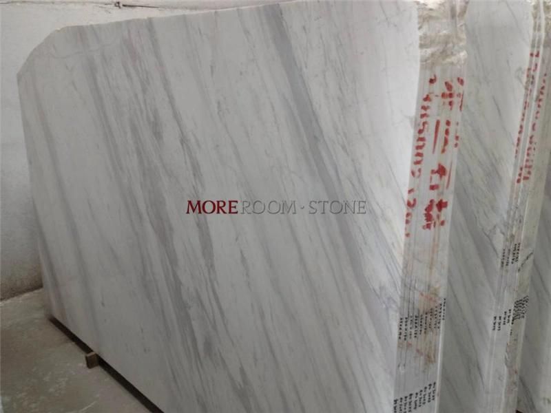 Hot Sale Thin Veins Grade a Greece Volakas White Marble Slab