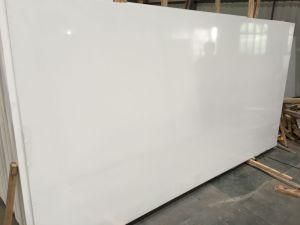 Artifical Stone Marble-Look Pure White Quartz Slabs for Kitchen Countertop and Bathroom Vanity Tops