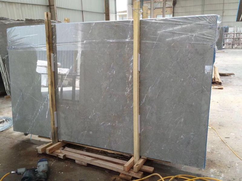 High Quality Cyprus Ash Light Grey Marble Tiles for Project Customized