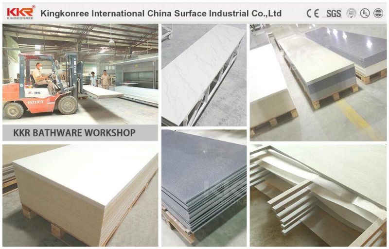 12mm Glacier White Artificial Stone Solid Surface Sheet for Countertop Kitchentop
