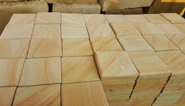 Wooden Yellow Sandstone for Floor/Wall Tile Building Materials