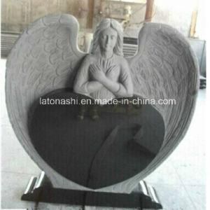 Carving Marble Angel Tombstone Slab