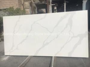 White Calacatta Artificial /Engineered Quartz Stone Slab