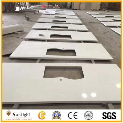 Popular Solid Surface Competitive Price White Quartz Stone Kitchen Countertop