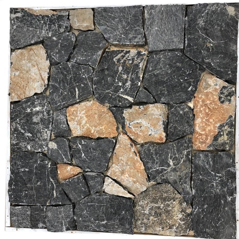 Wall Decorative Black Color Natural Loose Slate Stone