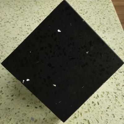 Cheap Stone Veneer Sparkle Black Quartz Engineered Stone