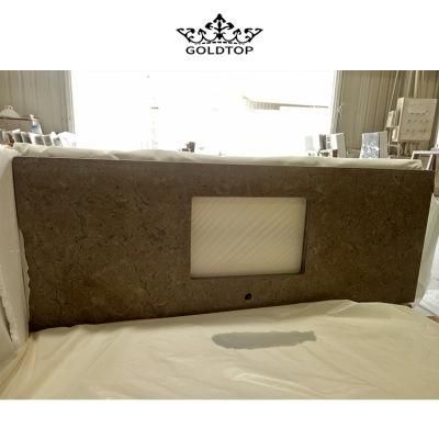 Chinese White/Grey/Yellow Natural Marble Kitchen Countertop for Hotel