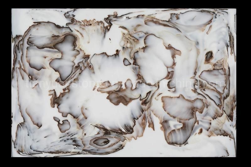 White Faux Onyx Sheet Artificial Onyx Stones for Hotel Big Wall Decoration