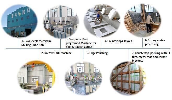 Granite Kitchen Cabinets Bathroom Vanity/Countertop Wall Tile/Slab Factory