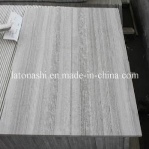 Polished White Serperggiante / White Wooden Marble Floor Tile