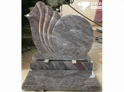 Hungarian Style Headstone Dark Grey Granite Gravestone