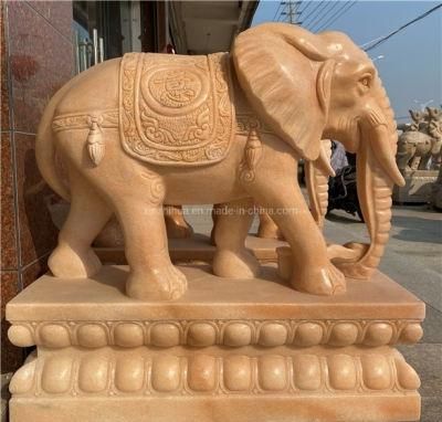 Sunset Red Marble Polished Hotel Animal Carving Sculpture