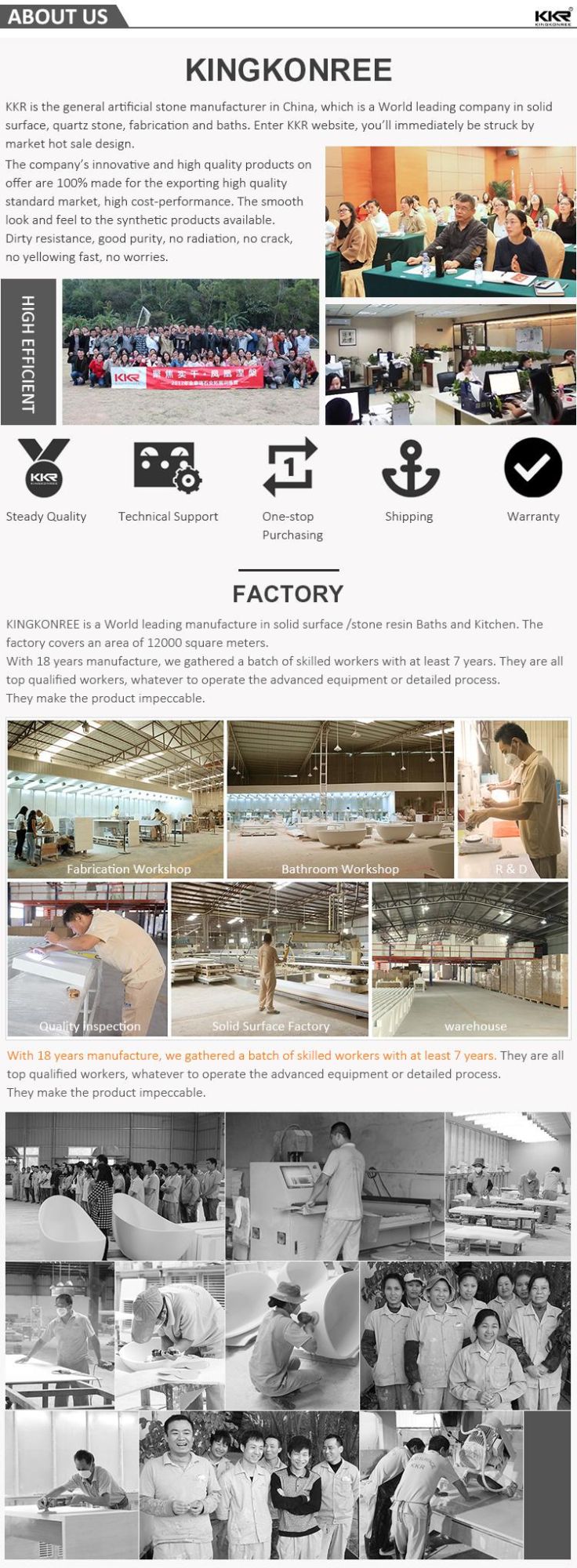 Acrylic Stone Slab Solid Surface Seamless Joint Matching Color Customized 6-30mm Thickness