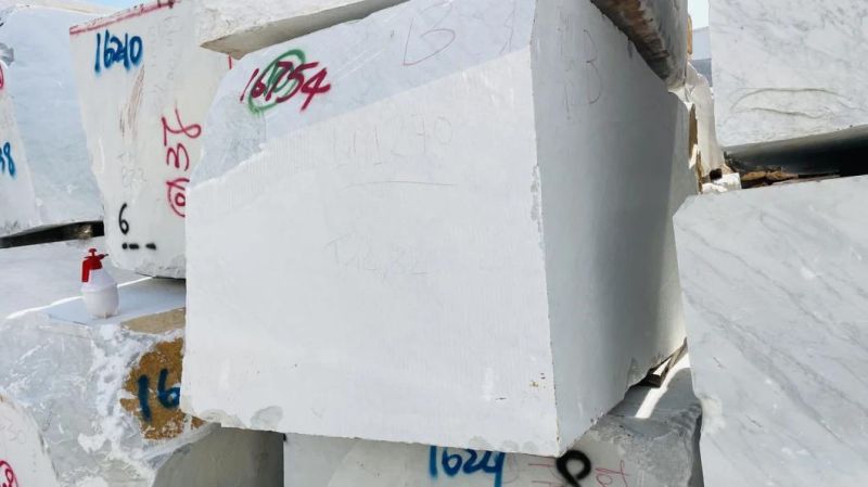 White Marble Blocks Italy White Carrara Marble Block Statuario Marble Block