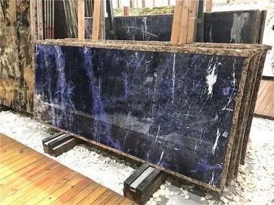 Blue Slab Sodalite Blue Jasper Precious Stone Marble Azul Bahia Semi Luxury Stone