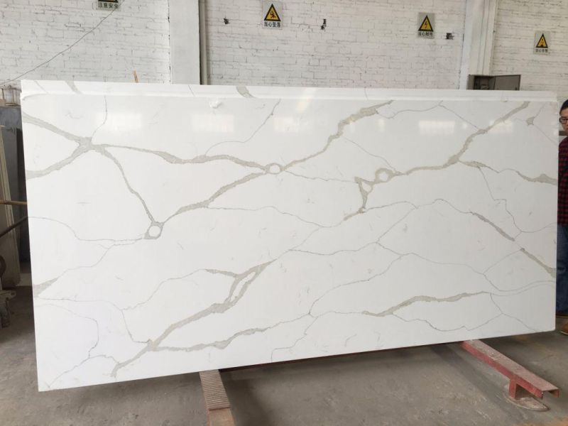 Calacatta Gold Quartz Stone Slabs (SQ9001)
