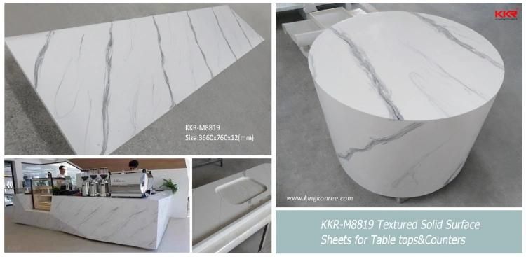 Pure White Acrylic Stone Translucent Resin Panels