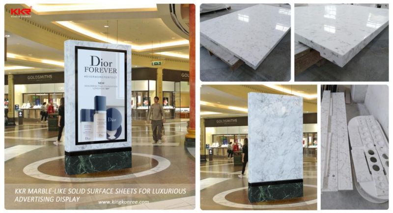 Decoration Building Material Artificial Stone Terrazzo Marble Veined Solid Surface Sheet for Bathroom Top Kitchen Countertop