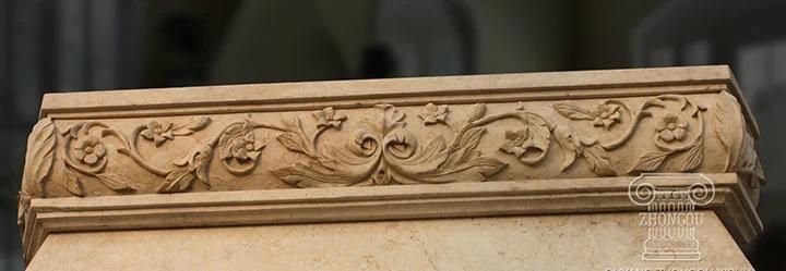 Stone Granite Carving Good Hand-Carved Quality Overmantel Marble Fireplace