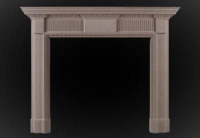 Modern Simple Design Natural Marble Limestone Fireplace Hearth Antique Mantel