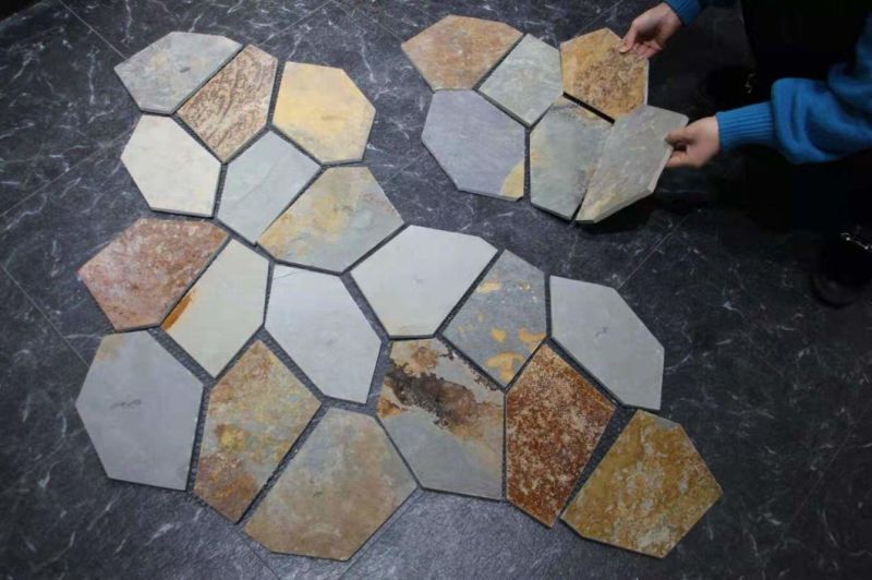 Multicolor Rusty Slate Culture Stone Tiles for Roofing Walling Flooring