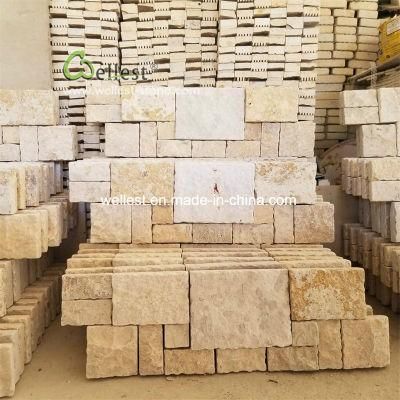 Wholesale Good Price Natural Yellow Limestone Wall Cladding Stone Tile, Stacked Stone Veneer
