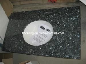 Blue Pearl Granite Bathroom Vanity Top with Sink
