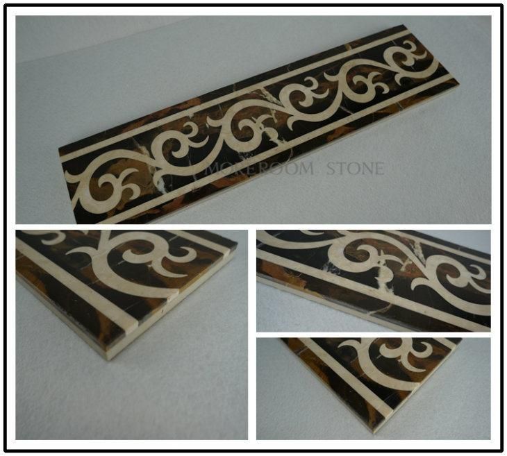 Water Jet Medallion Villa Marble Flooring Border Design
