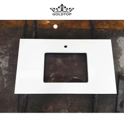 Provide DDP Service Shipping to USA Artificial Stone Super/Pure White Quartz Slabs/Cut to Size/Countertop/Vanity Tops