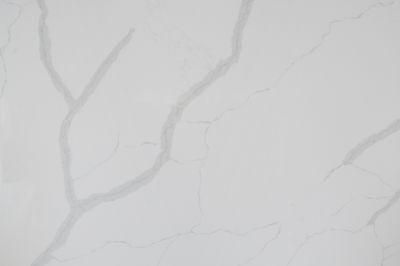 White Calacatta Looking Engineered Quartz Stone. Natural Marble Effect