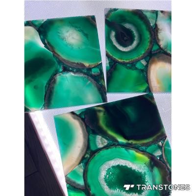 Translucent Green Onyx Natural Agate Sheet Agate Tile for Agate Bar Top