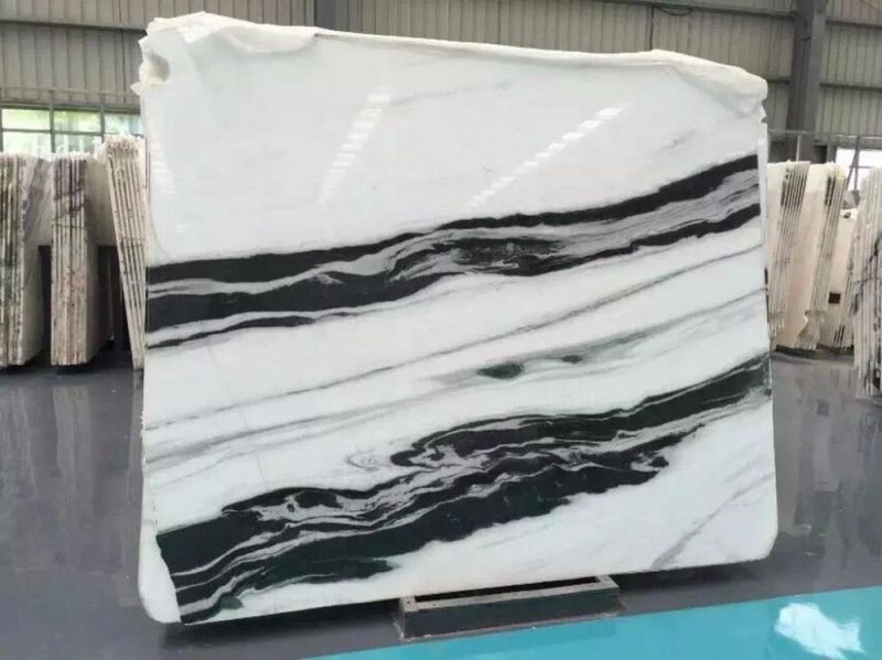 Modern Indoor Designs Polished Panda White Marble Floor Wall Tiles