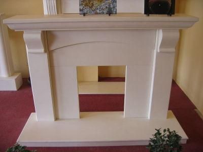 Western Style Indoor Natural Marble Fireplace Door Surround