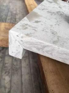 Laminated Straight Flat Prefab Kitchen Tops Engineered Quartz Stone