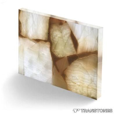 Translucent Polished Resin Man-Made Stone Alabaster Sheet for Light Box